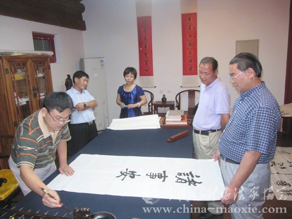 刘新磊书写现场