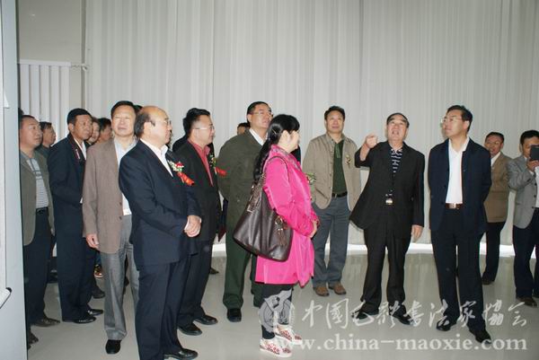 兴和县县委书记王幂生陪同景学勤会长、毛小青名誉会长观看书画展