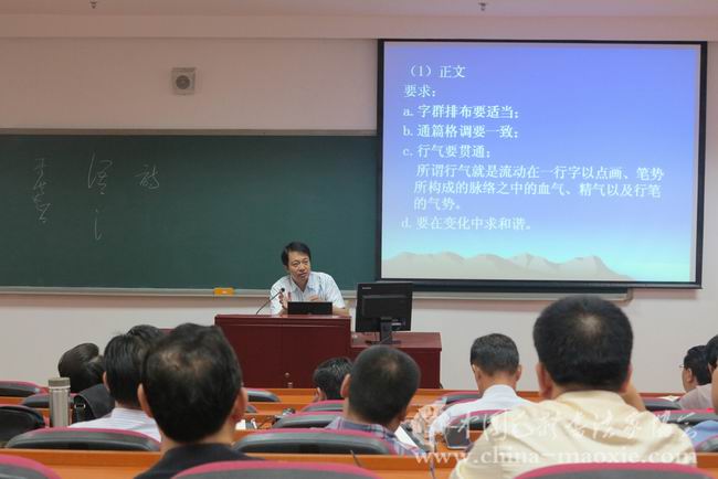 李洪智教授讲课现场